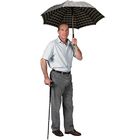 Adjustable Height Walking Stick Umbrella 190T pongee