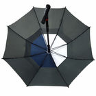 Steel Shaft Two Layers Fabric Cane Handle Umbrella Windproof