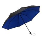 25 Inch Double Canopy Portable Folding Umbrella With 8 Pongee Panels