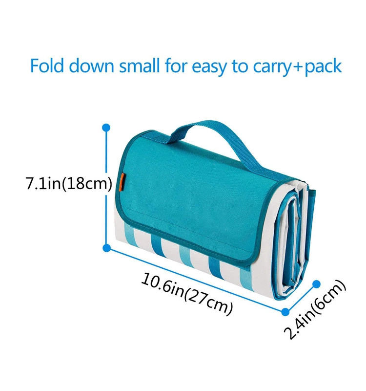 Extra Large Foldable Packable Picnic Blanket 200 x 200cm